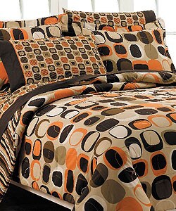 Opus Orange Full-size Bedding Ensemble