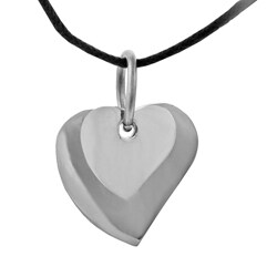 Stainless Steel Double-heart Necklace