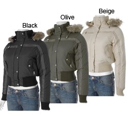 Cappuccino Brand Junior's Faux Fur Puff Jacket