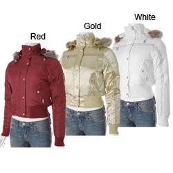 Cappuccino Brand Junior's Faux Fur Puff Jacket