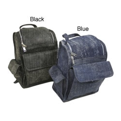 Piel Leather U-zip Denim Backpack