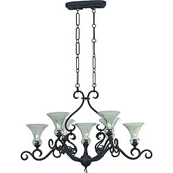 Pienza 7-light Ebony Pearl Chandelier