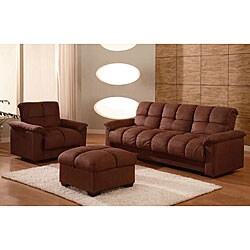 Multifunctional Microsuede Sofa Bed and Chair Set