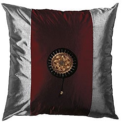 Crimson/ Silver Decorative Cushion Cover
