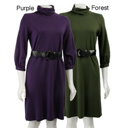 FINAL SALE Ellen Tracy Women's Petite Turtleneck Dress