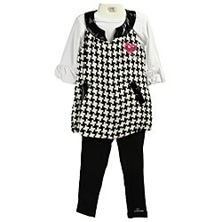 XOXO Toddler Girl's Houndstooth Tunic Set