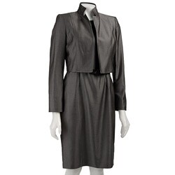 FINAL SALE Anne Klein Women's Onyx Belted Dress Suit