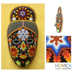 Beadwork 'Spirit of the Blue Deer' Mask (Mexico)