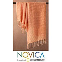 Alpaca Wool 'Peaches' Shawl (Peru)