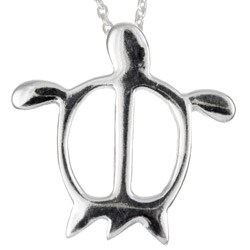 Sterling Silver Maui Sea Turtle Necklace