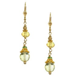 Charming Life 14k Goldfill Citrine and Peridot Earrings