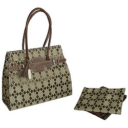 Kalencom Kelly Tote Diaper Bag in Brown Diamond