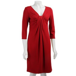 Jones New York Women's Red Roma Jersey Dress