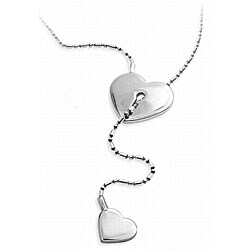 Stainless Steel Heart Lariat Necklace