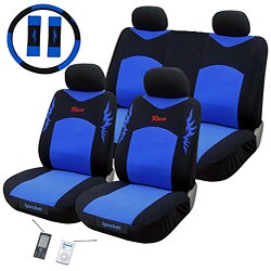 Race Blue 11-piece Automotive Seat Cover Set