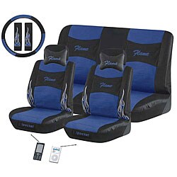 Flame Blue 11-piece Automotive Seat Cover Set