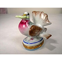 Limoges Carrier Pigeon Keepsake Box