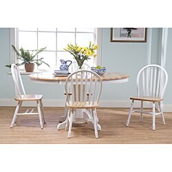 Farmhouse 5-piece White/ Natural Dining Set