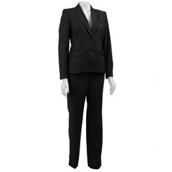Anne Klein Women's 2-piece Double-weave Pant Suit