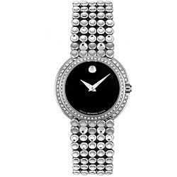 Movado Trembrili Women's Black Dial Diamond Watch