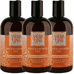 Aromaland Jasmine and Clementine 12-ounce Shower Gel (Pack of 3)
