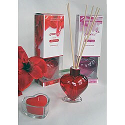Greenair Glass Heart Reed Diffusers (Set of 2)