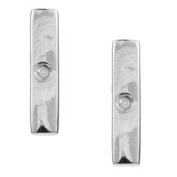 Hot Diamonds Sterling Silver Diamond Stick Earrings