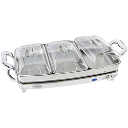Stainless Steel 3-in-1 Buffet Server and Warming Tray