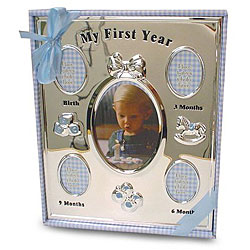 AD Sutton First Year Baby Frame in Blue
