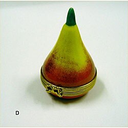 Limoges Hand-painted Pear Keepsake Box