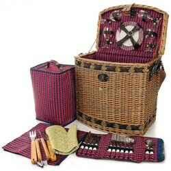 Tuscan Deluxe Willow Picnic Basket (Serves 4)