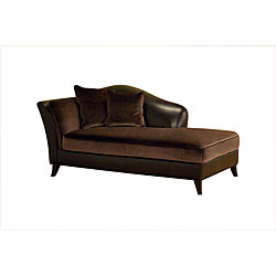 Wellington Bi-cast Leather and Fabric Chaise