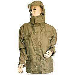 Pulse Women's Grid Plaid Taupe Snowboard Jacket 