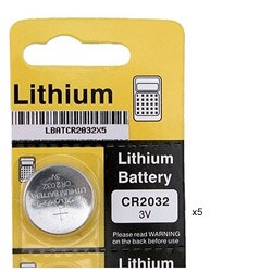 Lithium Coin Battery CR2032 (Pack of 5)