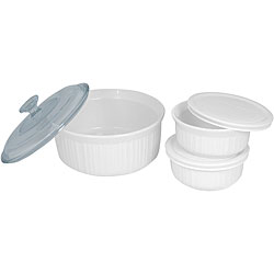 CorningWare French White 6-piece Bakeware Set