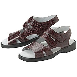 Sandbaggers Paige Burgundy Crocodile Women's Golf Shoes