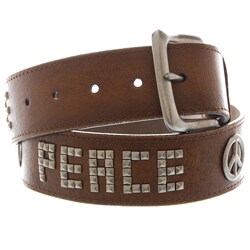 Ysela Casual 'Peace' Leather Studded Belt