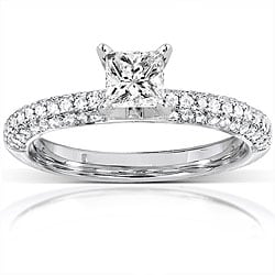 14k Gold 3/4ct TDW Princess Diamond Solitaire Engagement Ring