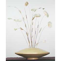Natural Bamboo Zen Vase with Fan-tail Flora