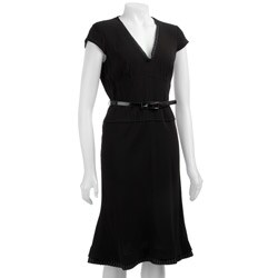 Anne Klein Women's Belted Crepe Dress