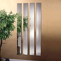 Bevelled 6 x 60 Mirror Strips (Set of 4)