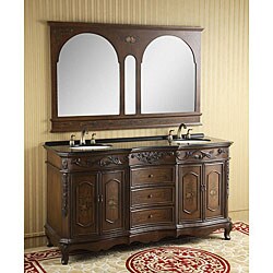 Vespillo Double Sink Bathroom Vanity and Mirror