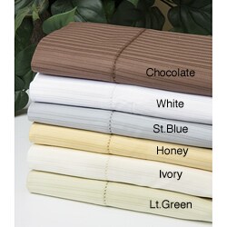 Woven Stripe 420 Thread Count Egyptian Pillowcases (Set of 2)