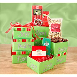 'Joy Peace Noel' Holiday Gift Tower.