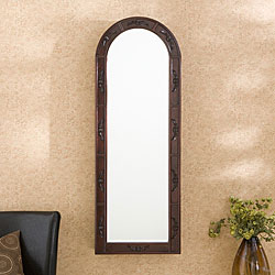 Merriman Wall-mounted Dark Cherry Jewelry Armoire