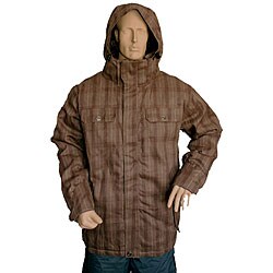 Pulse Navigator Men's Brown Plaid Snowboard Jacket
