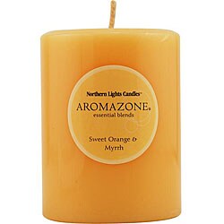 Sweet Orange and Myrrh Essential Blend 3x4-inch Pillar Candle