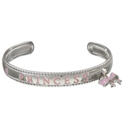 Sterling Silver 'Princess' Baby's Cuff Bracelet