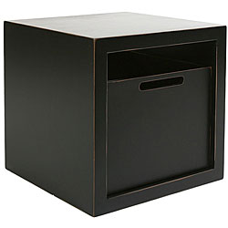 black storage unit