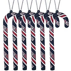 New York Giants Candy Cane Ornament Set